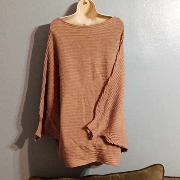 Plus Size Rib Knit Off Shoulder Batwing Sleeve Loose Fit Sweater, Women'… - Picture 11 of 17